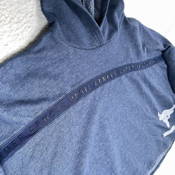 Under Armour Hoodie Sweatshirt Womens Large Project Rock Cropped Oversized - Picture 5 of 14